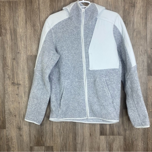Lululemon Tundra Trek Mens S Full Zip Wool Blend Jacket Hooded Gray Athleisure - Picture 1 of 9